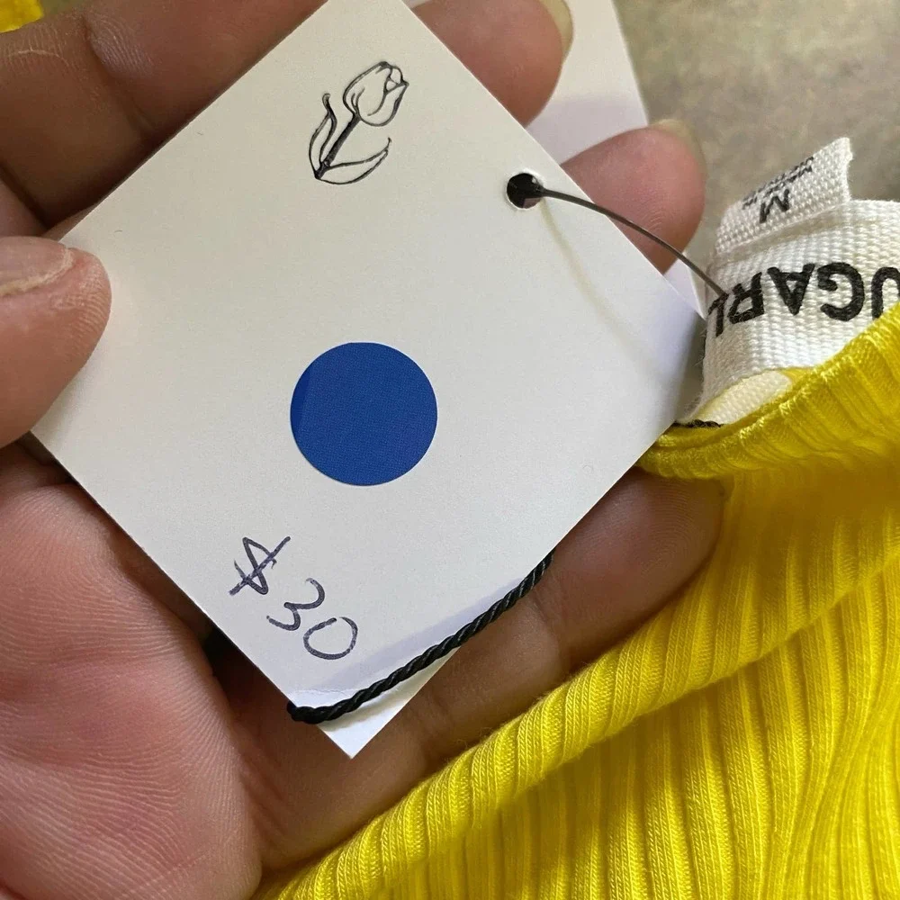 NEW Sugarlips High Roller Ruffle Strap Coastal Granola Rib Knit Tank - Picture 7 of 7